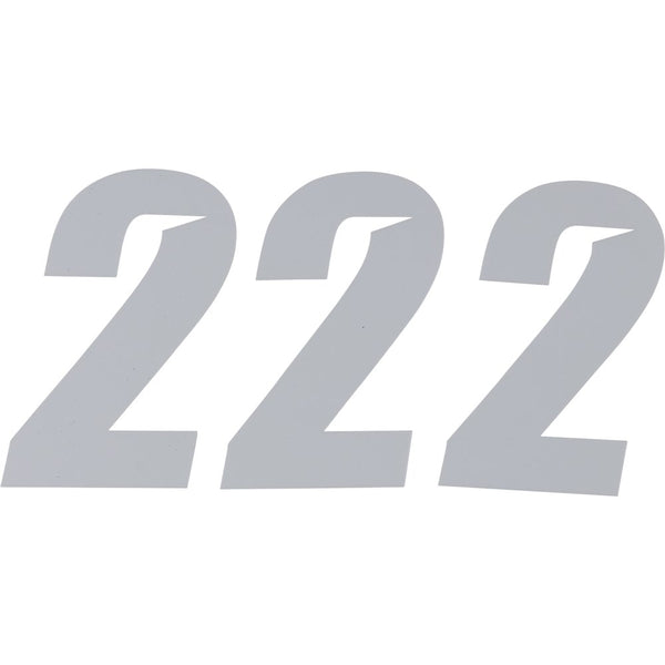 D'Cor Visuals Slash Number Plate - #2 - White - 6