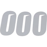D'Cor Visuals Slash Number Plate - #0 - White - 6" 45-30-0