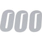 D'COR VISUALS Slash Number Plate - #0 - White - 6" 45-30-0