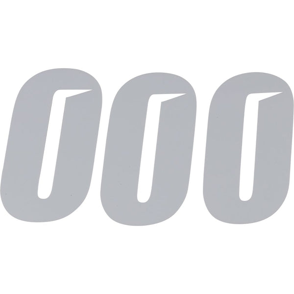 D'Cor Visuals Slash Number Plate - #0 - White - 6" 45-30-0