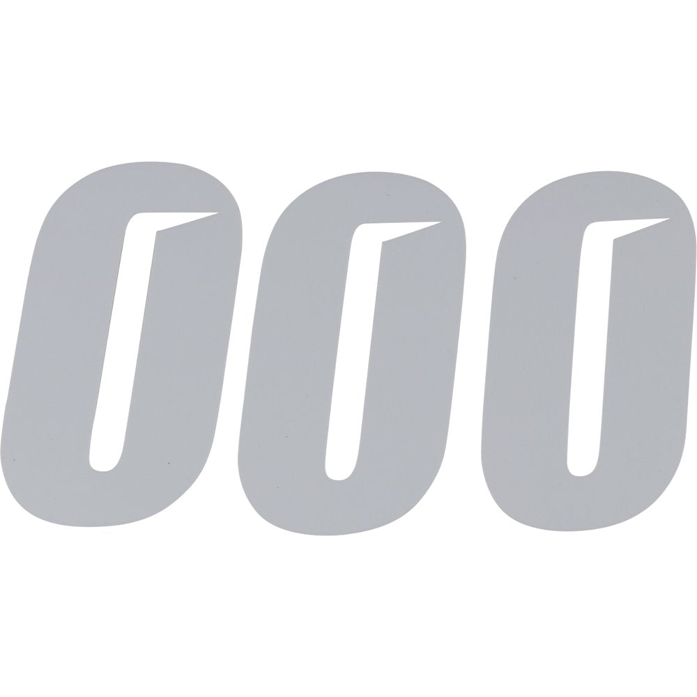 D'COR VISUALS Slash Number Plate - #0 - White - 6" 45-30-0