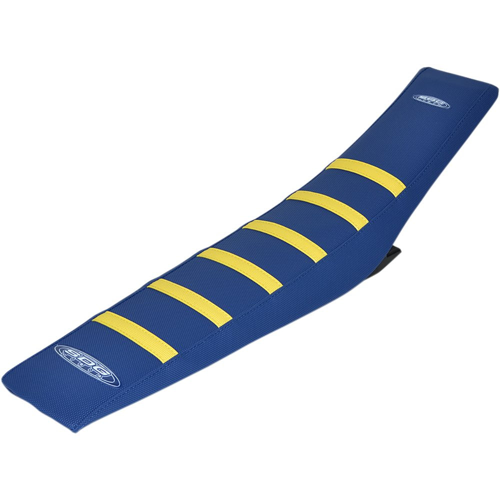 SDG 6-Ribbed Seat Cover - Yellow Ribs/Blue Top/Blue Sides 95942YDD