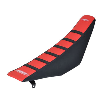SDG 6-Ribbed Seat Cover - Black Ribs/Red Top/Black Sides 95947KRK