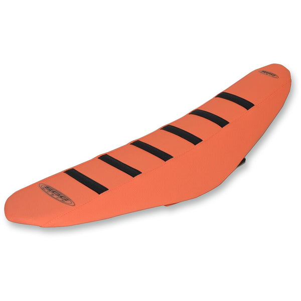 SDG 6-Ribbed Seat Cover - Black Ribs/Orange Top/Orange Sides 95935KOO