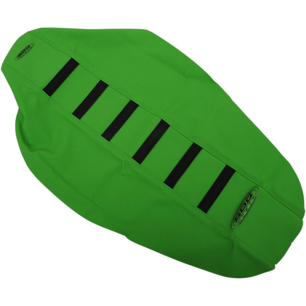 SDG 6-Ribbed Seat Cover - Black Ribs/Green Top/Green Sides 95941KGG