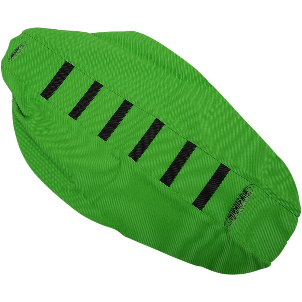SDG 6-Ribbed Seat Cover - Black Ribs/Green Top/Green Sides 95936KGG