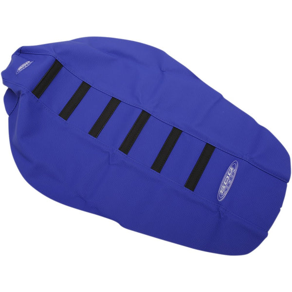 SDG 6-Ribbed Seat Cover - Black Ribs/Blue Top/Blue Sides 95934KBB