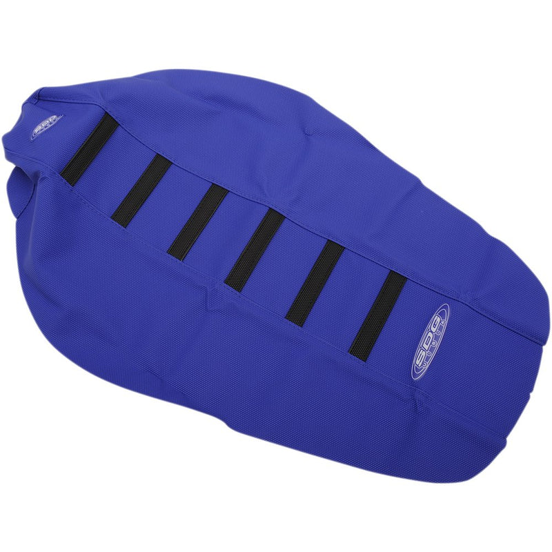 SDG 6-Ribbed Seat Cover - Black Ribs/Blue Top/Blue Sides 95934KBB