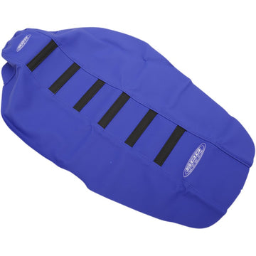SDG 6-Ribbed Seat Cover - Black Ribs/Blue Top/Blue Sides 95933KBB