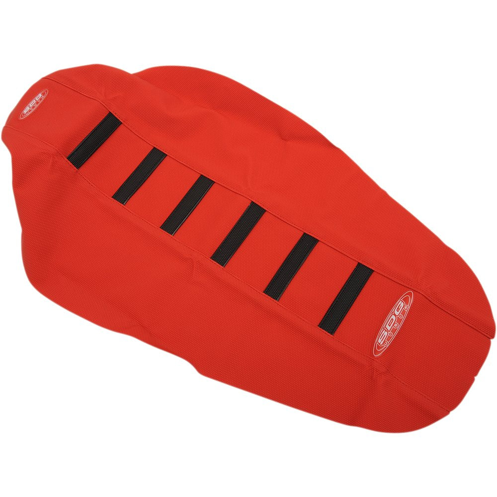 SDG 6-Ribbed Seat Cover - Black Ribs/Red Top/Red Sides 95943KRR