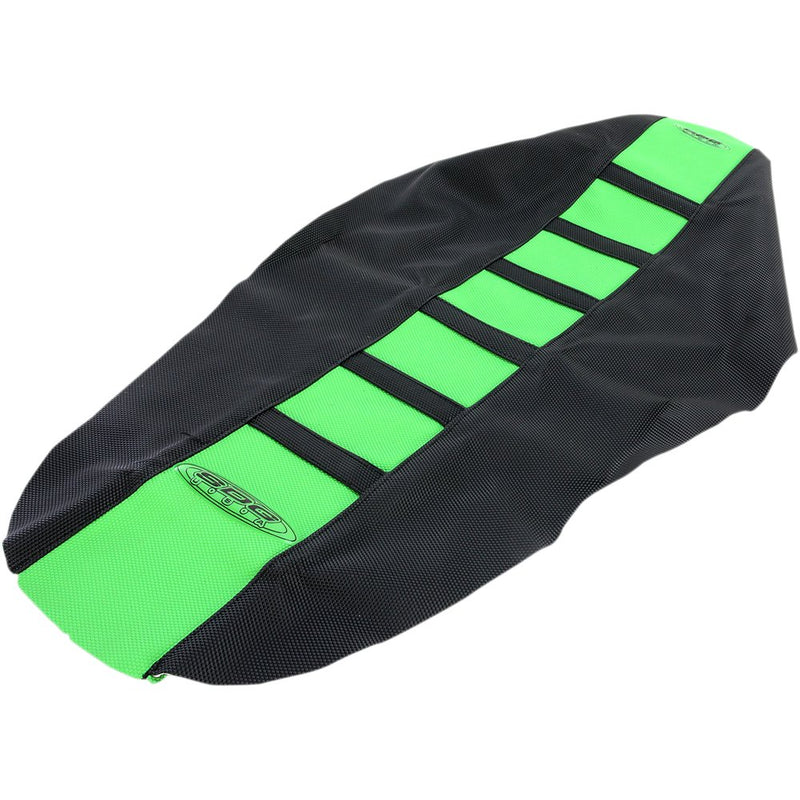 SDG 6-Ribbed Seat Cover - Black Ribs/Green Top/Black Sides 95941KGK