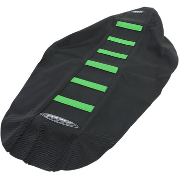 SDG 6-Ribbed Seat Cover - Green Ribs/Black Top/Black Sides 95941GK
