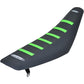SDG 6-Ribbed Seat Cover - Green Ribs/Black Top/Black Sides 95915GK
