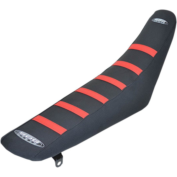SDG 6-Ribbed Seat Cover - Red Ribs/Black Top/Black Sides 95923RK