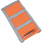 SDG 6-Ribbed Seat Cover - Gray Ribs/Orange Top/Gray Sides 95940XOX
