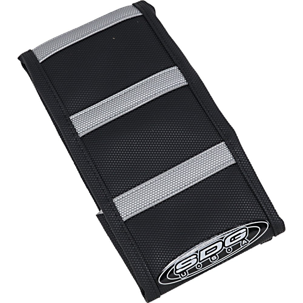 SDG 6-Ribbed Seat Cover - Grey Ribs/Black Top/Black Sides 95943XK