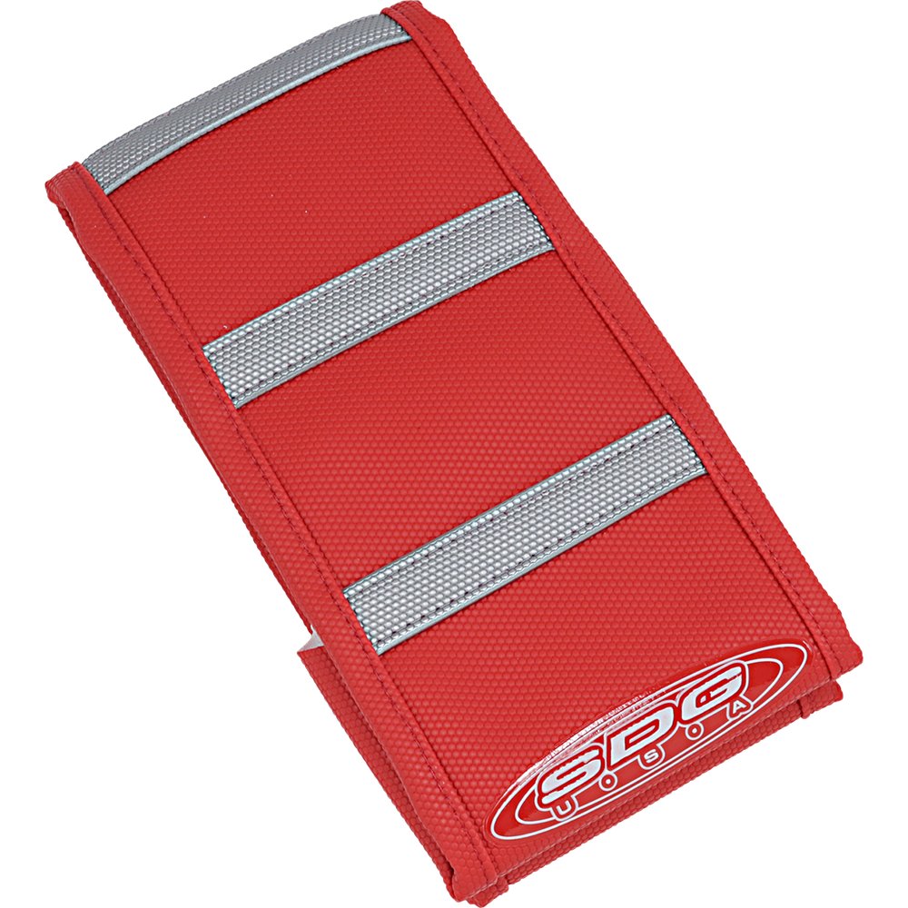 SDG 6-Ribbed Seat Cover - Grey Ribs/Red Top/Red Sides 95923XRR