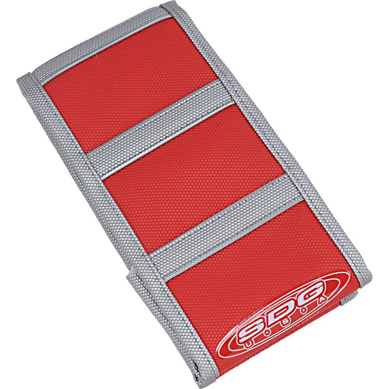 SDG 6-Ribbed Seat Cover - Grey Ribs/Red Top/Gray Sides 95923XRX