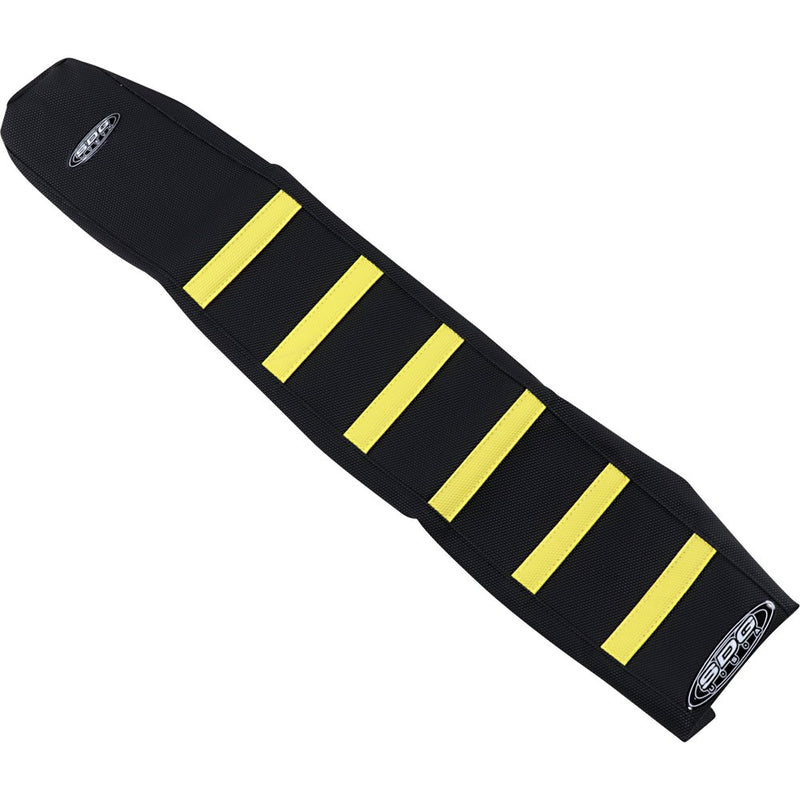 SDG 6-Ribbed Seat Cover - Yellow Ribs/Black Top/Black Sides 95959YK