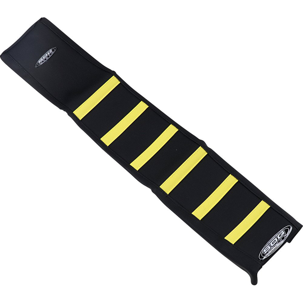 SDG 6-Ribbed Seat Cover - Yellow Ribs/Black Top/Black Sides 95942YK