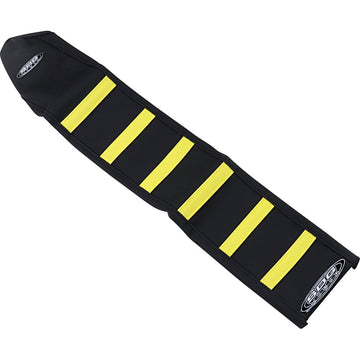 SDG 6-Ribbed Seat Cover - Yellow Ribs/Black Top/Black Sides 95939YK