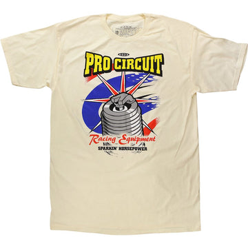 PRO CIRCUIT Spark Plug T-Shirt - Cream - XL 6431750-040