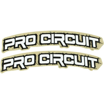 PRO CIRCUIT Font Fender Decal - Retro - White DC0010-RETRO