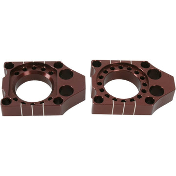 PRO CIRCUIT Axle Blocks - Brown - Kawasaki/Suzuki KAB03