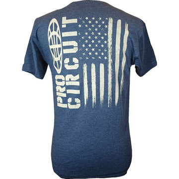 PRO CIRCUIT Logo Flag T-Shirt - Heather Navy - Small 646200-010