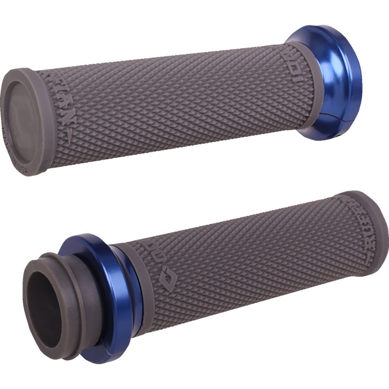 Odi Ruffian Lock-On Street Grips - TBW - Black/AnOdized Blue V30HTWH-U