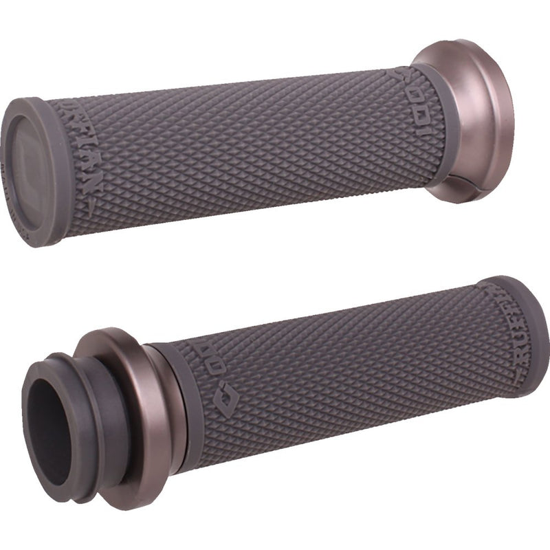 Odi Ruffian Lock-On Street Grips - TBW - Black/Gunmetal V30HTWH-H