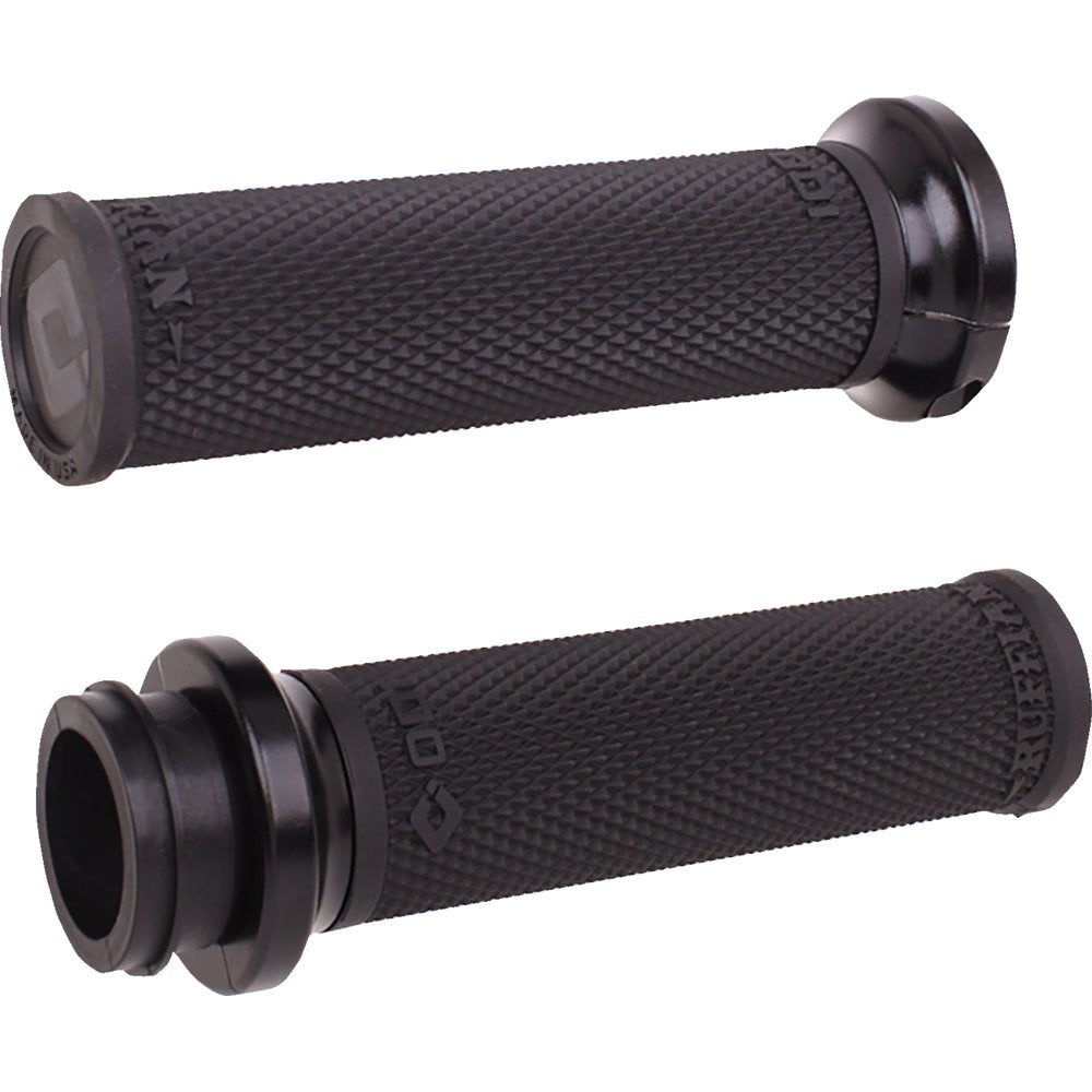 ODI Ruffian Lock-On Street Grips - TBW - Black/Black V30HTWB-B