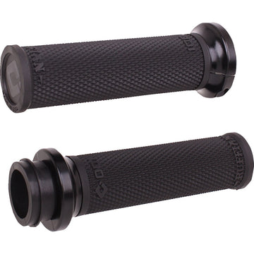 ODI Ruffian Lock-On Street Grips - TBW - Black/Black V30HTWB-B