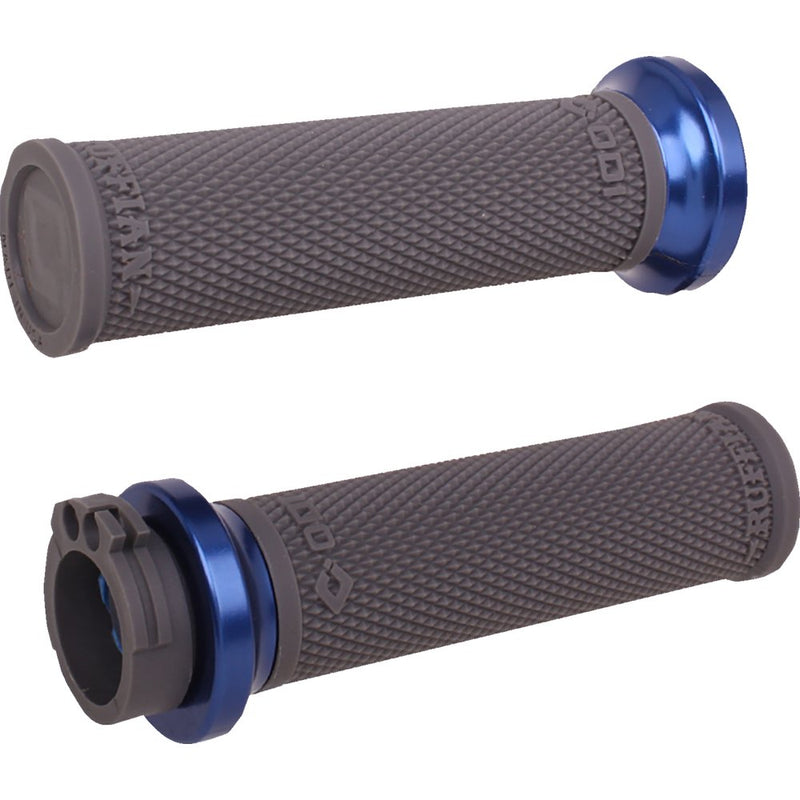 Odi Ruffian Lock-On Street Grips - Cable - Black/AnOdized Blue V30HCWH-U