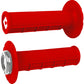 ODI Half Waffle v2.1 Lock-On Grips - ATV/MX - Bright Red/Silver J33HWR-S