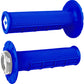 ODI Half Waffle v2.1 Lock-On Grips - ATV/MX - Bright Blue/Silver J33HWU-S