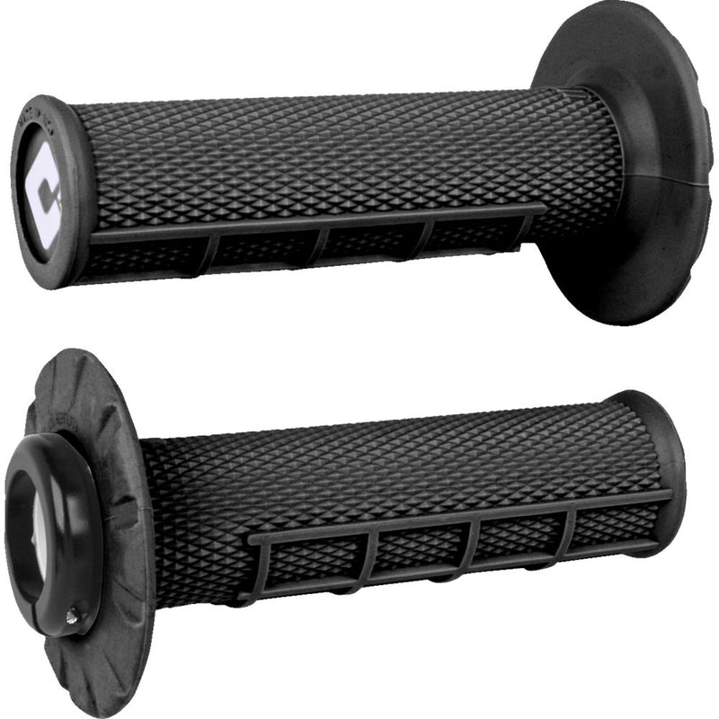 Odi Half Waffle v2.1 Lock-On Grips - ATV/MX - Black/Black J33HWB-B