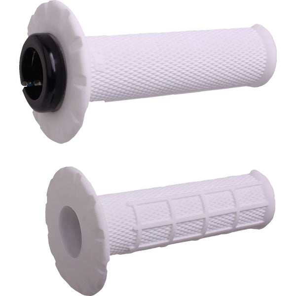 Odi Universal Lock-On Half Waffle Grips - White/Black H21UHWW