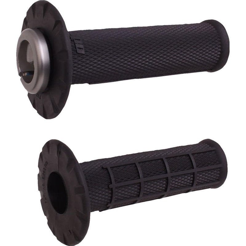 Odi Universal Lock-On Half Waffle Grips - Black/Black H21UHWB