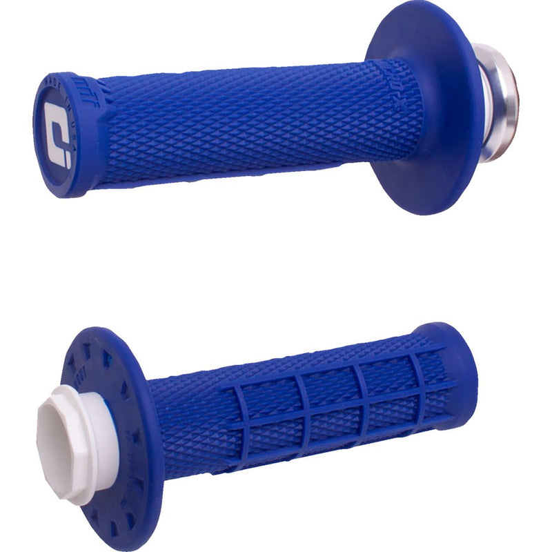 Odi Micro-X Half-Waffle v2 Lock-On Grips - Blue/Black H36MXU