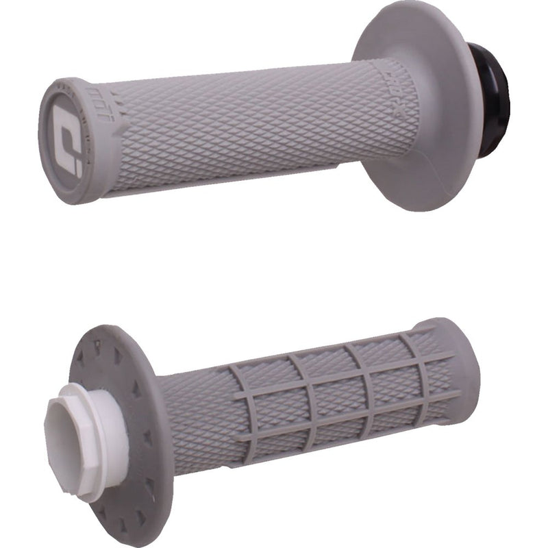 Odi Micro-X Half-Waffle v2 Lock-On Grips - Gray/Silver H36MXG