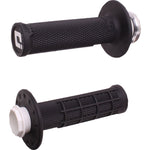 Odi Micro-X Half-Waffle v2 Lock-On Grips - Black/Silver H36MXB