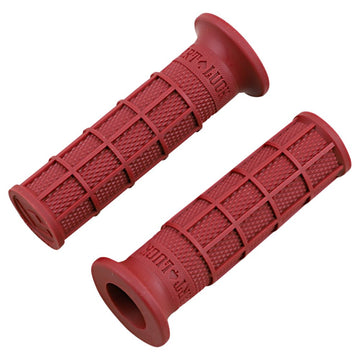ODI Hart-Luck Signature Full-Waffle Slip-On Grips - Red V02FWDR