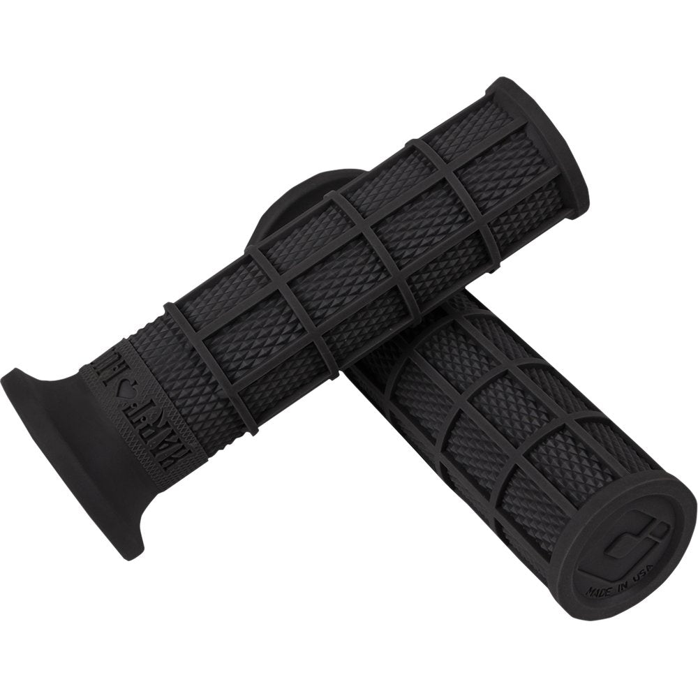 ODI Hart-Luck Signature Full-Waffle Slip-On Grips - Black V02FWB