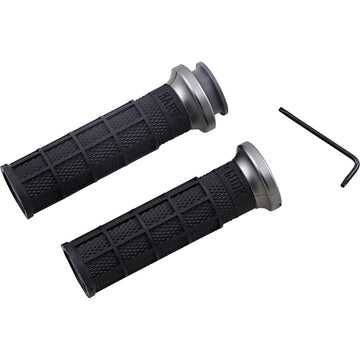 ODI Hart-Luck Signature V-Twin Lock-On* Grips for Indian - Black/Graphite V31ITW-BH-H