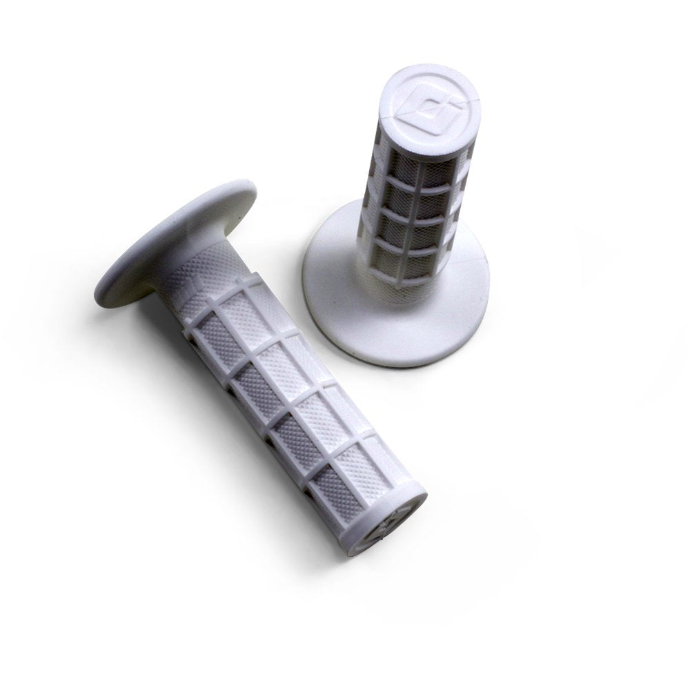 ODI Ruffian MX Full Waffle Single-Ply Grips - White H02RFSW