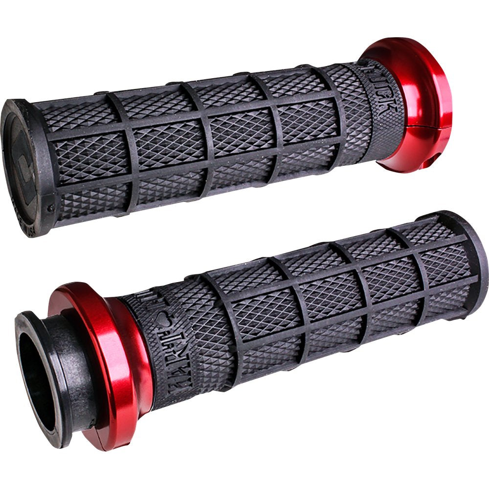 ODI Hart-Luck Signature V-Twin Lock-On* Grips for Indian - Black/Red V31ITW-BB-R
