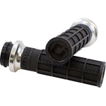 Odi Hart-Luck Signature V-Twin Lock-On* Grips - TBW - Black/Silver V31HTW-BB-S