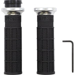 Odi Hart-Luck Signature V-Twin Lock-On* Grips - TBW - Black/Silver V31HTW-BB-S
