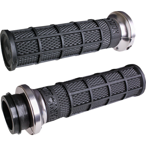 Odi Hart-Luck Signature V-Twin Lock-On* Grips - Cable - Black/Silver V31HCW-BB-S